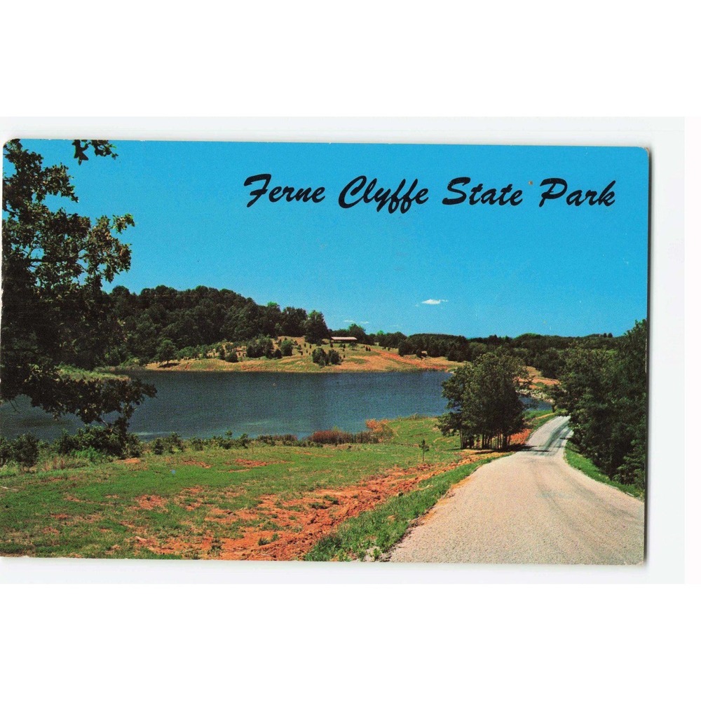 Vintage Ferne Clyffe State Park Postcard Goreville Illinois 1968 Postmark V-73